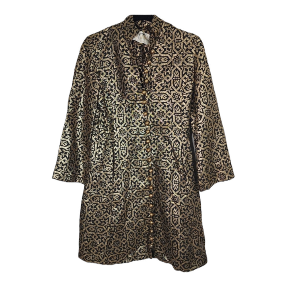 Vintage Metallic Gold Brocade Jacket Sixties Seventies